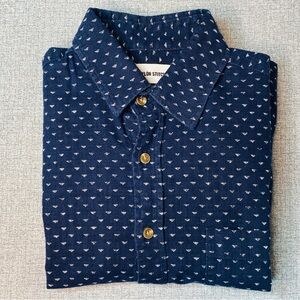 Taylor Stitch 38 Small Men’s Large Triangle Pattern Button Front Shirt Cotton